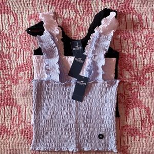 Set of 3 Hollister Ruffle Tank Tops